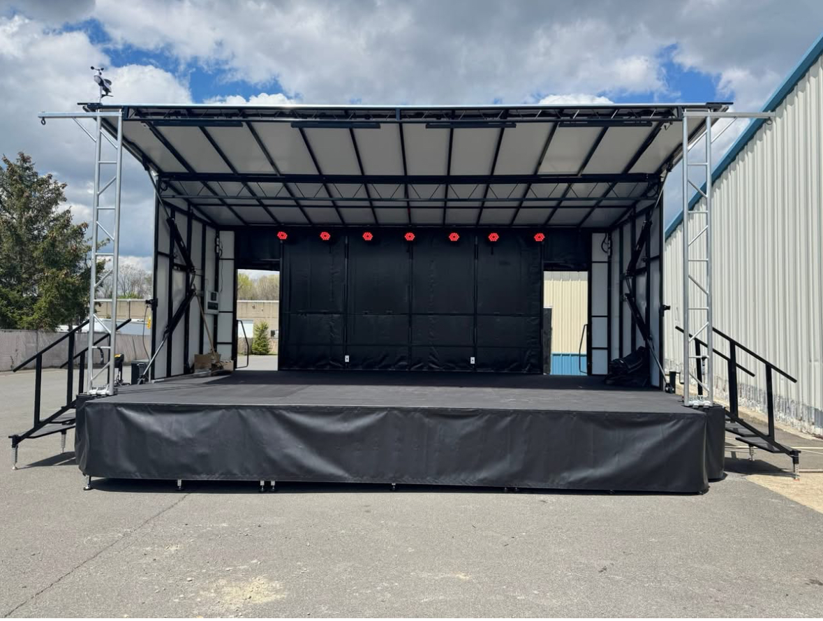 Nova Stage empty daytime shot showing 24 by 15 platform